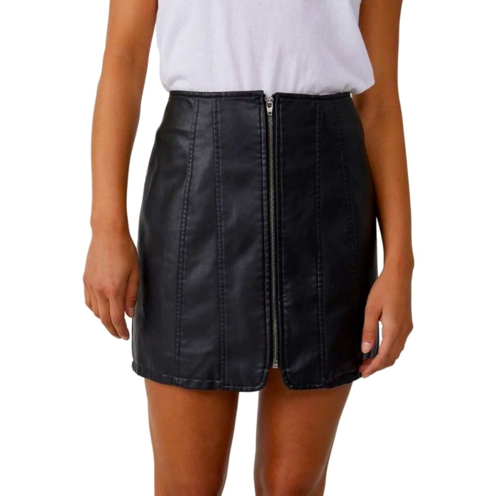 Free People Black Mini Skirt